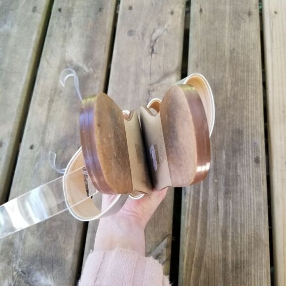 J. Crew Malta Mirror Metallic Silver Double Banded Strappy Sandals 10 - Picture 7 of 10